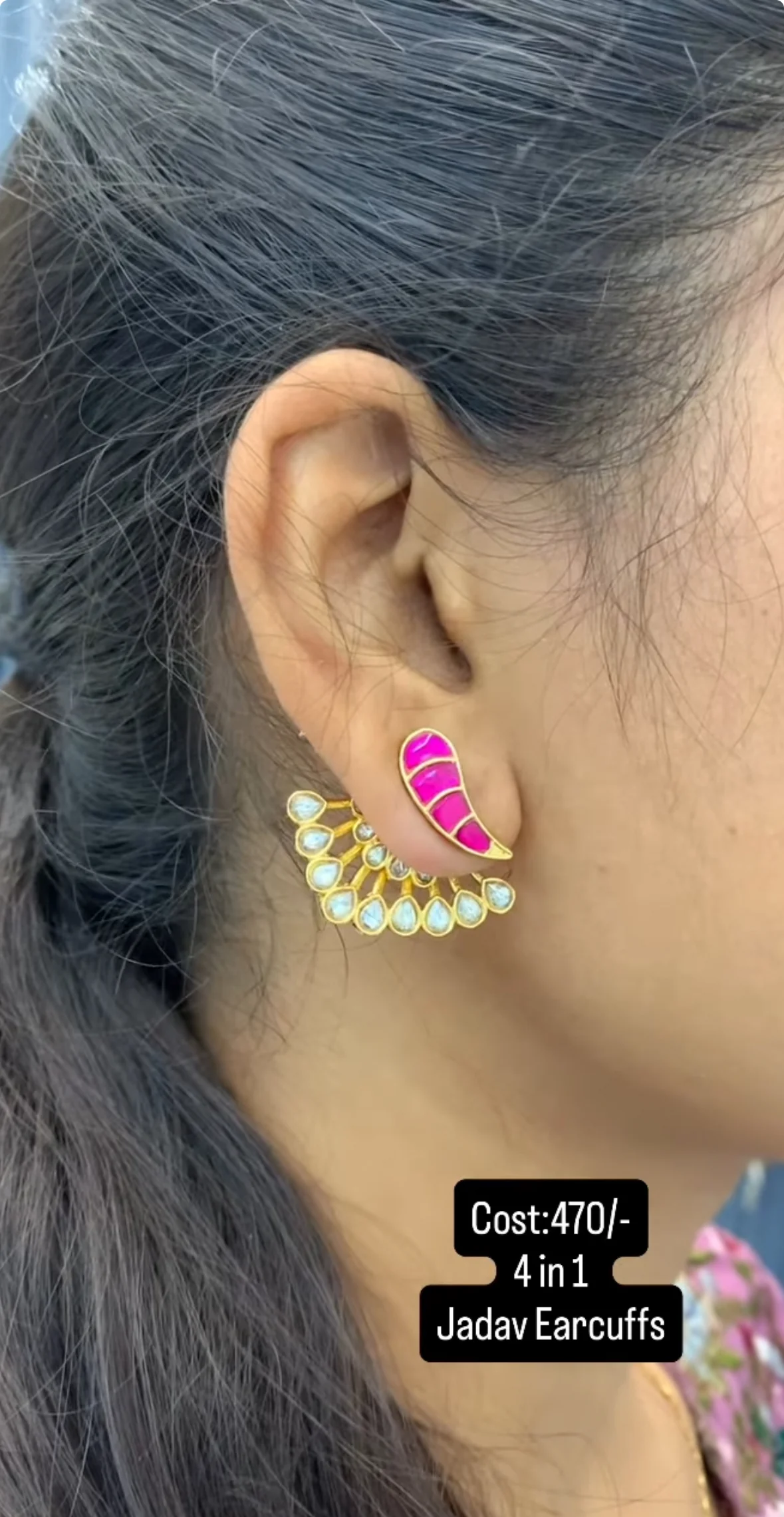 Beautiful 4 in 1 jadav Earcuffs - Image 4