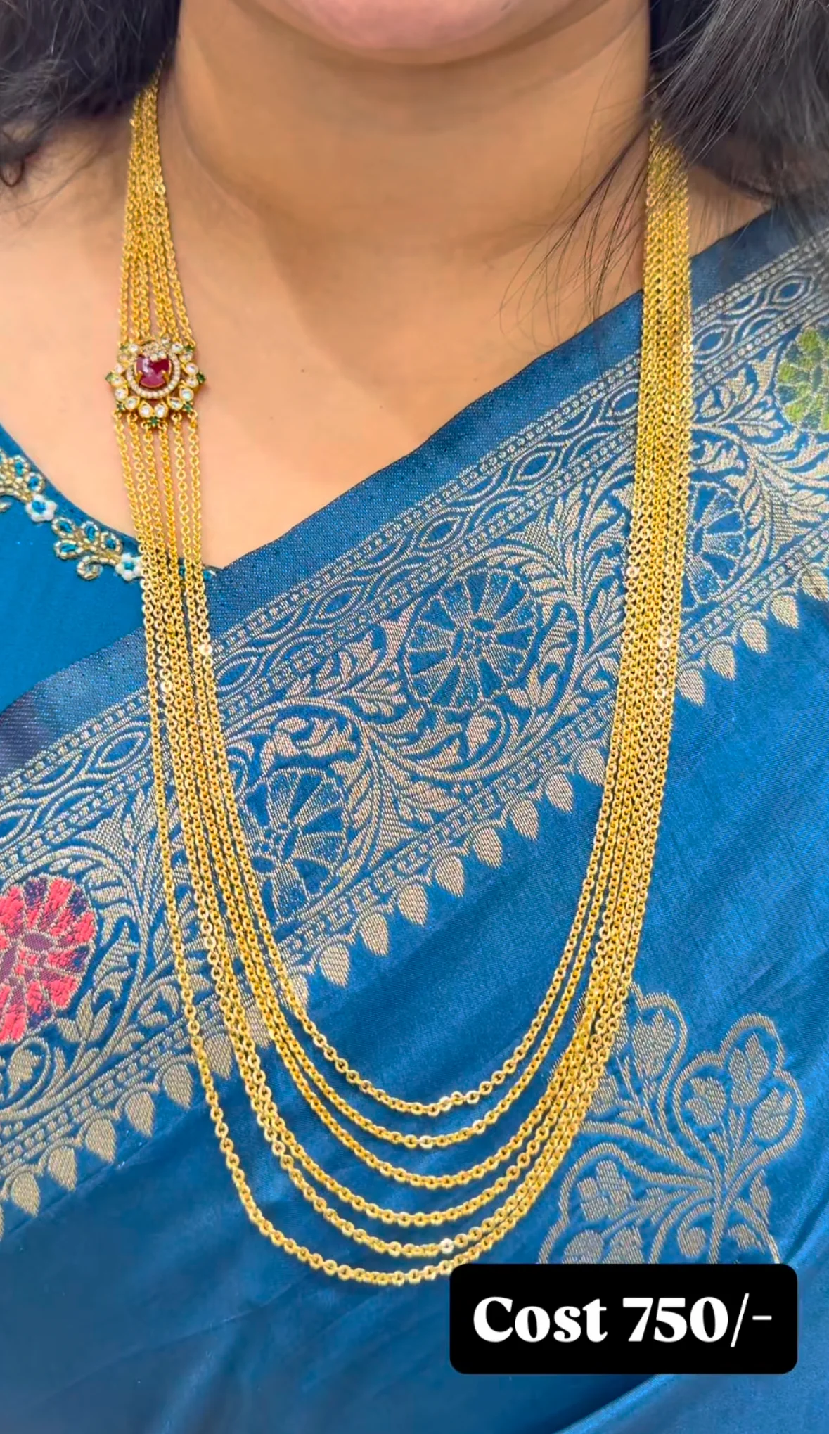Beautiful chandraharam chain with side locket