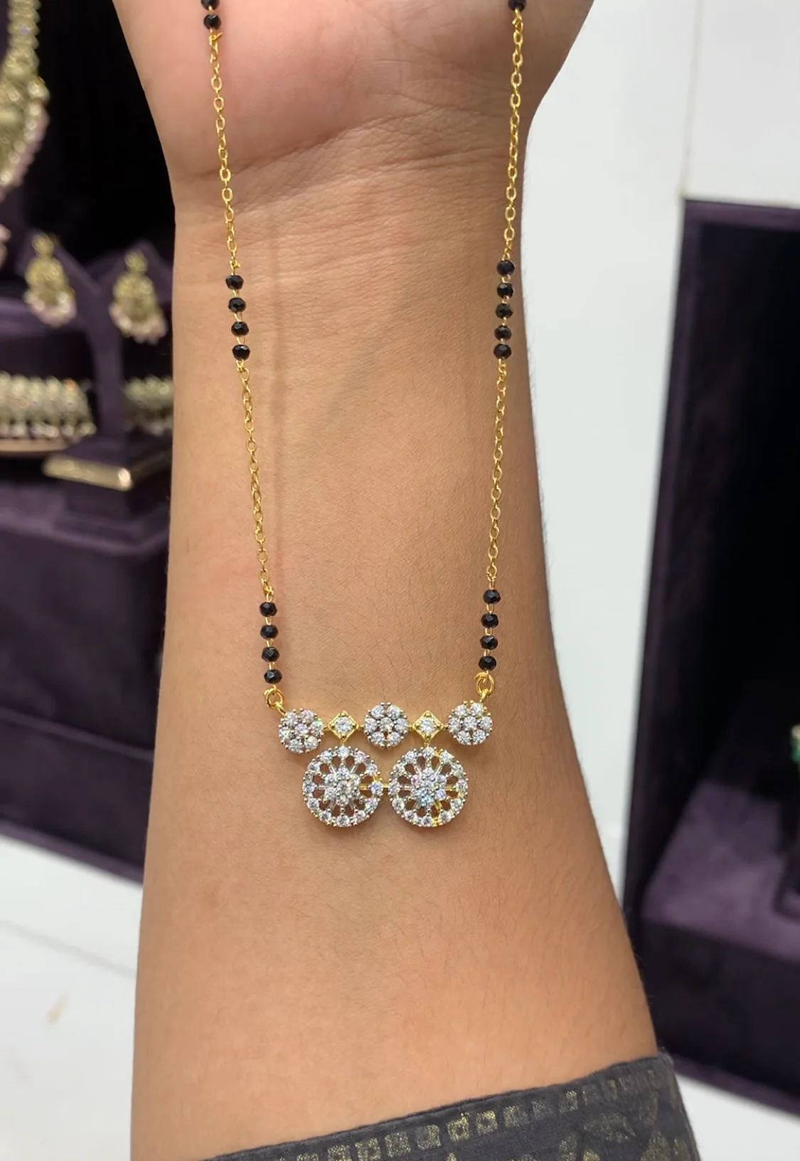Beautiful Daimond Replica Black beads - Image 2