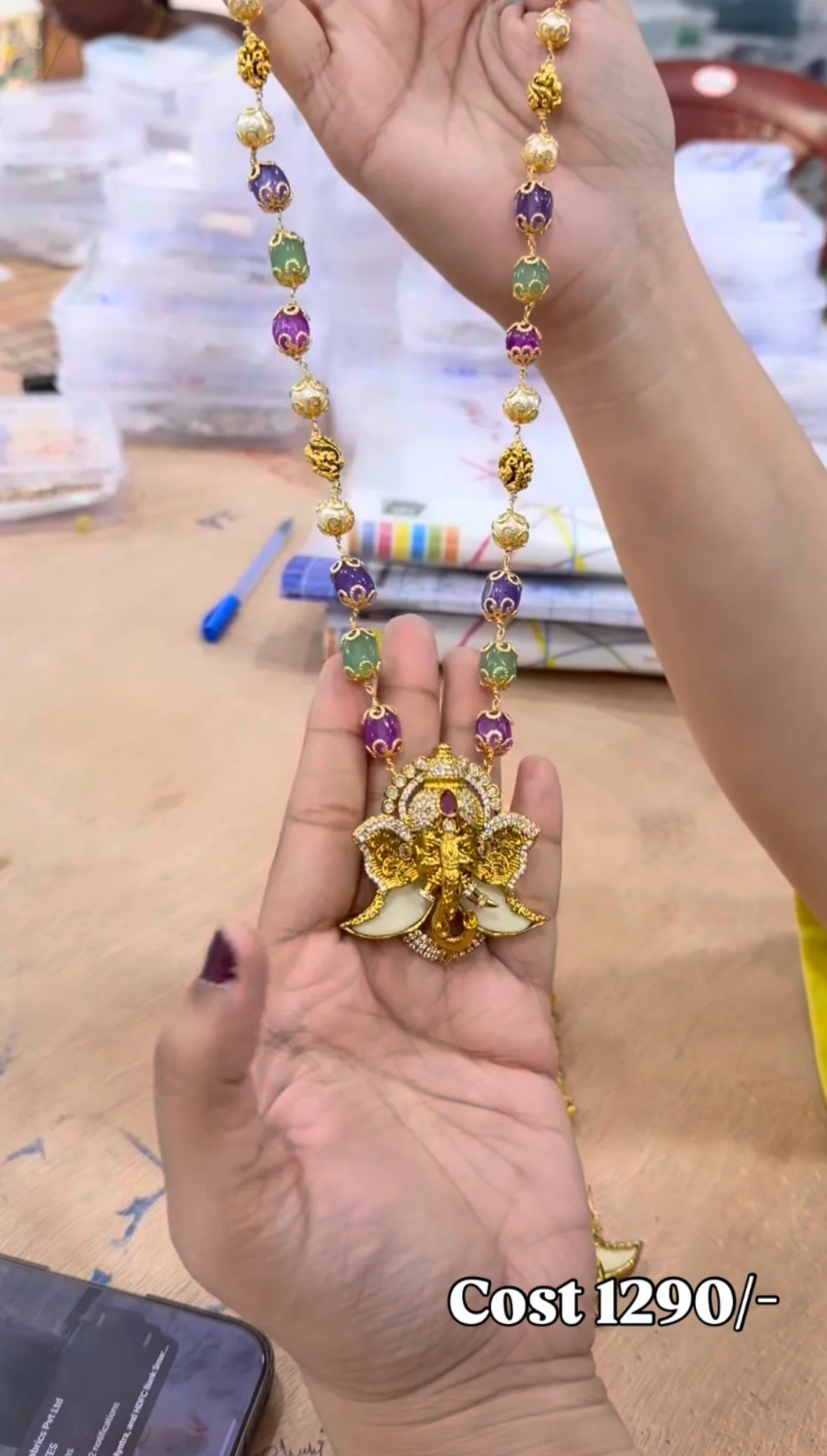 Beautiful ganesh pendant set