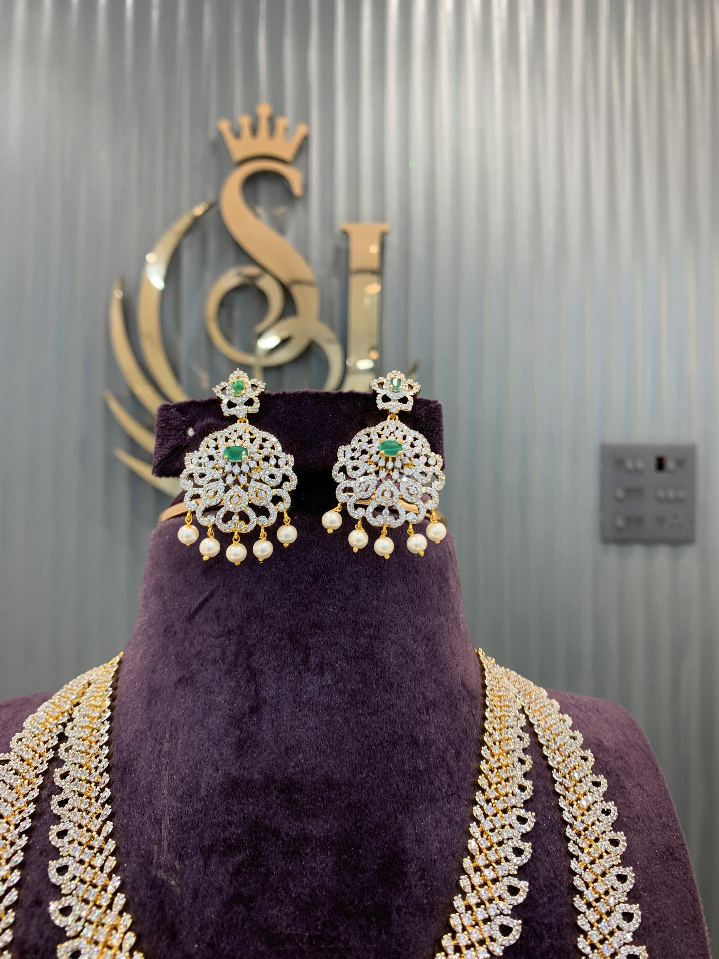 Beautiful GJ combo set for brides with chain vaddanam (for best price ever) - Image 4