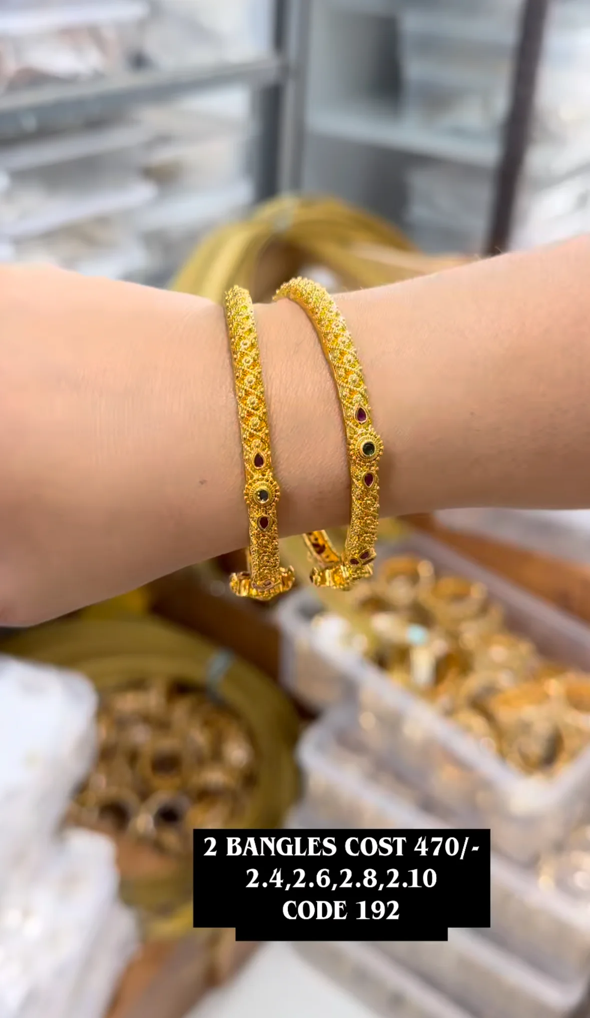 Beautiful gold replica bangles set of 2 - Image 2