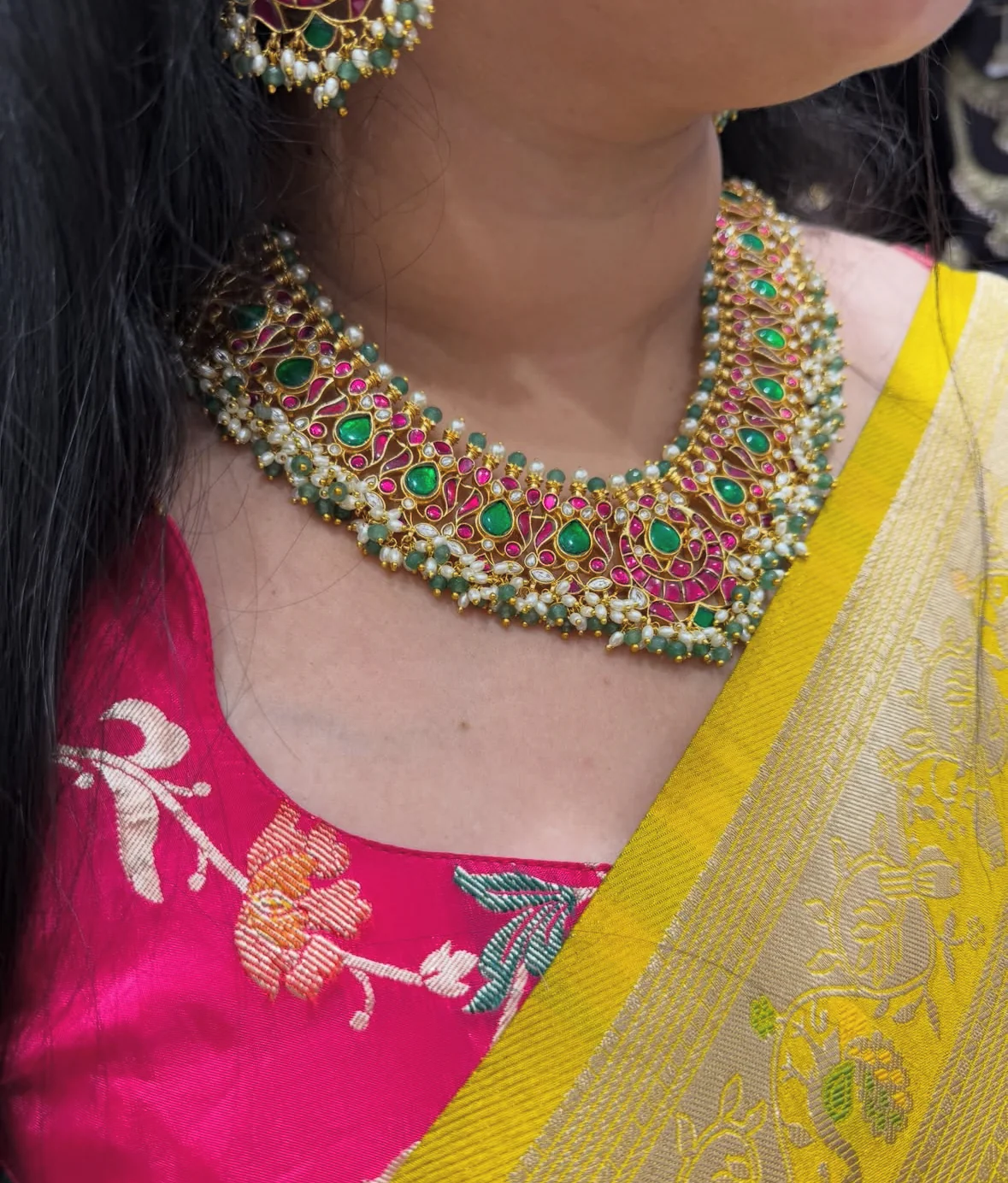 Beautiful heavy jadav necklace piece - Image 3