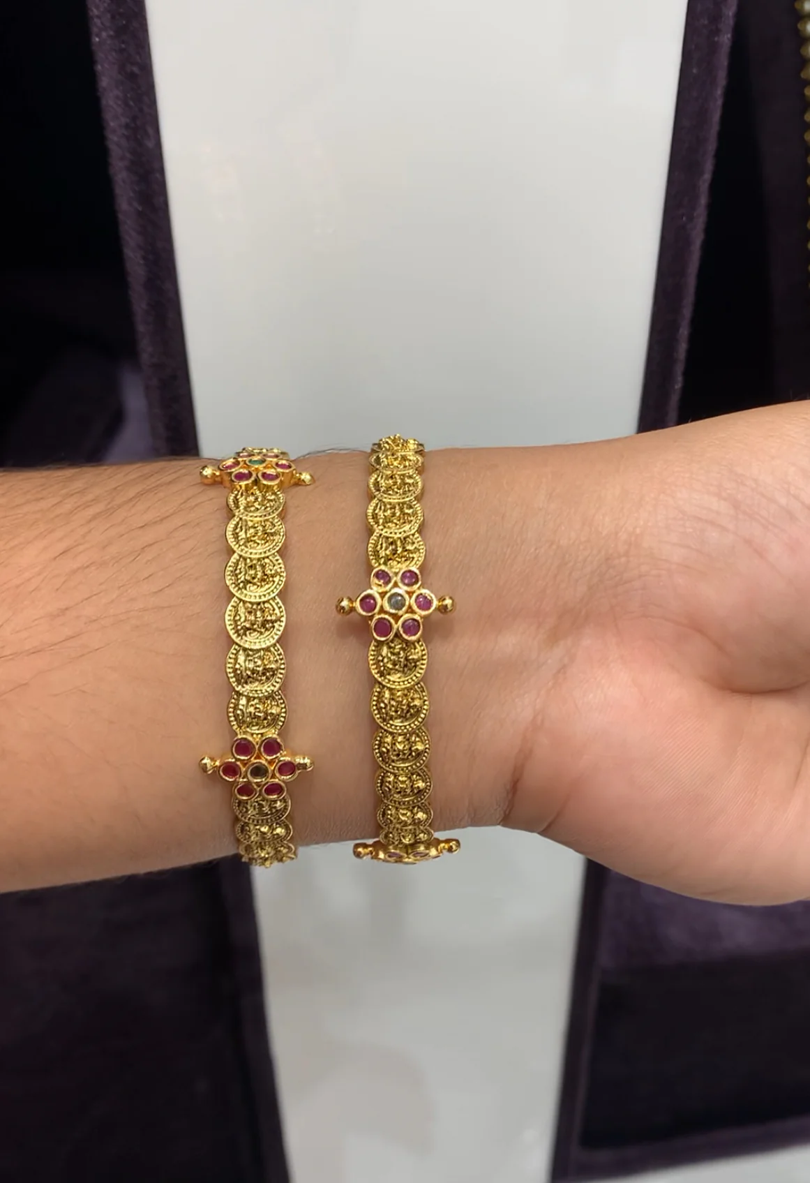 Beautiful kasula model nakshi bangles set of 2 - Image 2