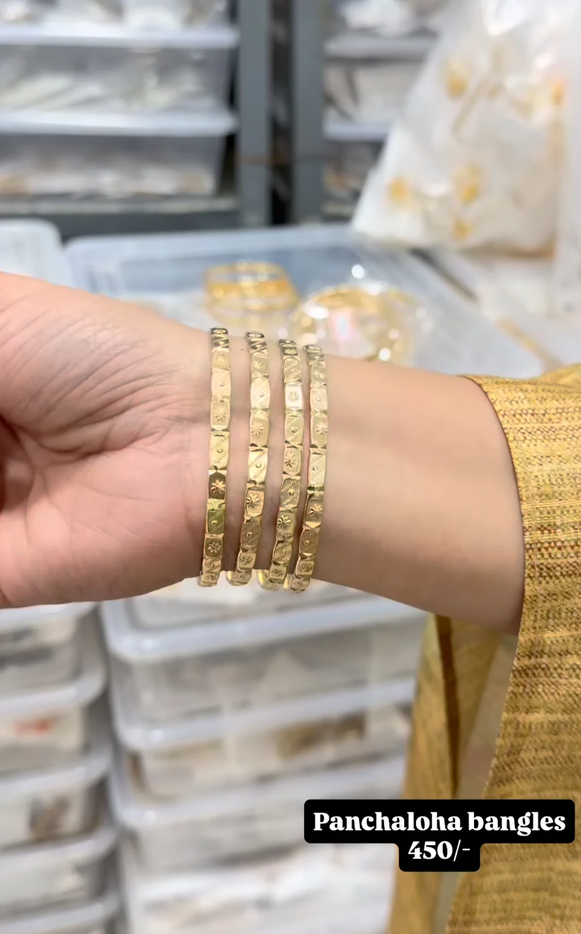 Beautiful panchaloha bangles set of 4