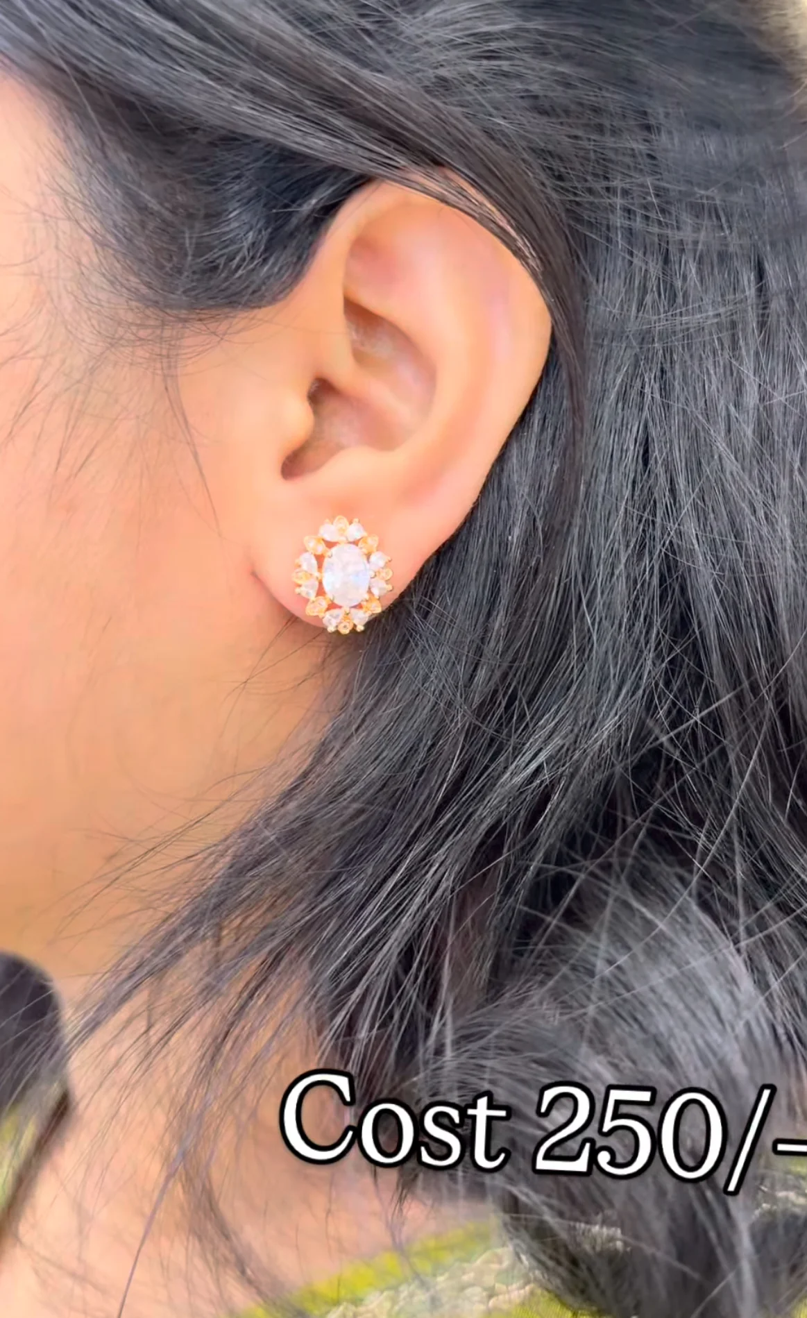 Beautiful rose gold studs