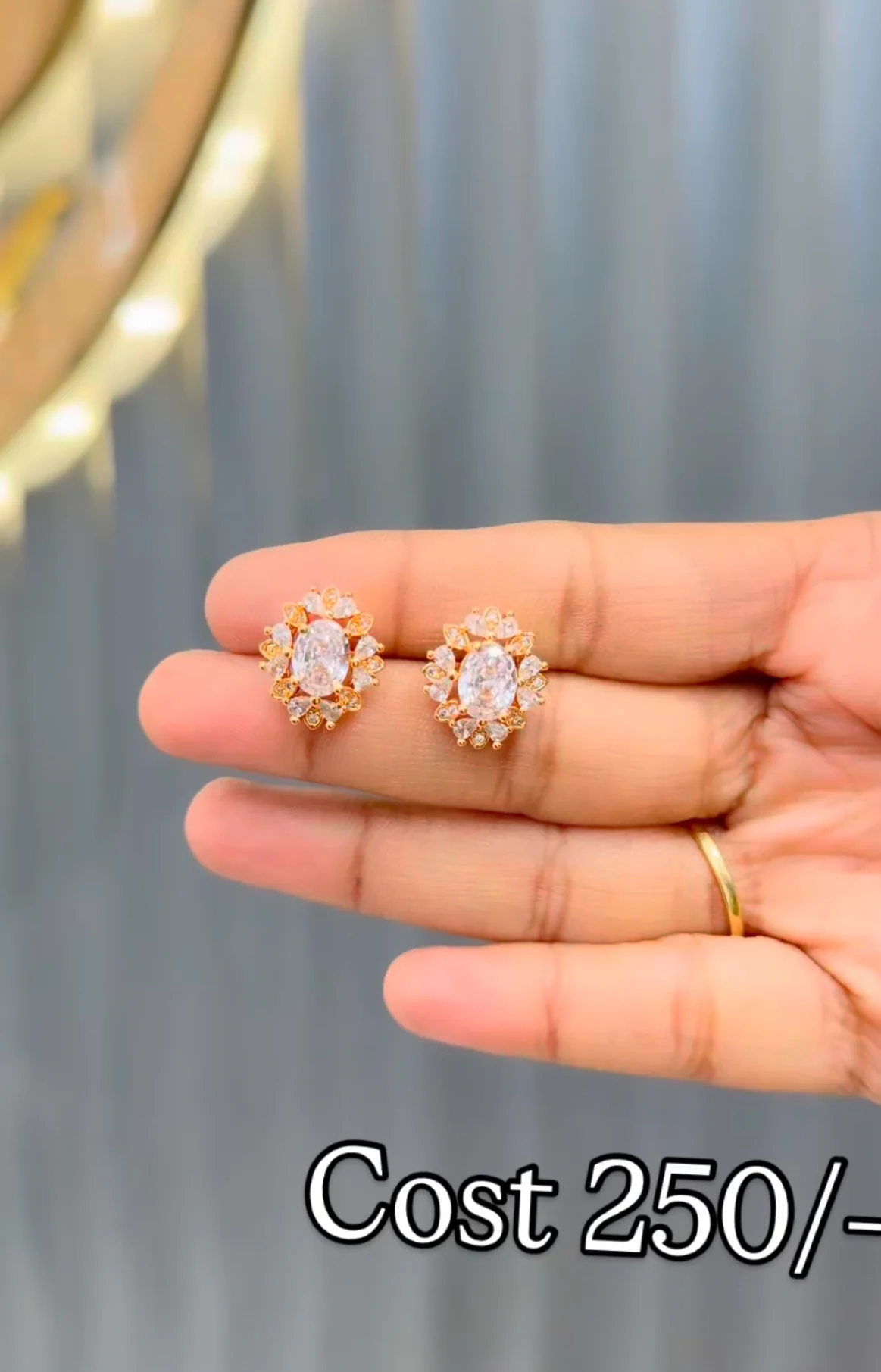 Beautiful rose gold studs - Image 2