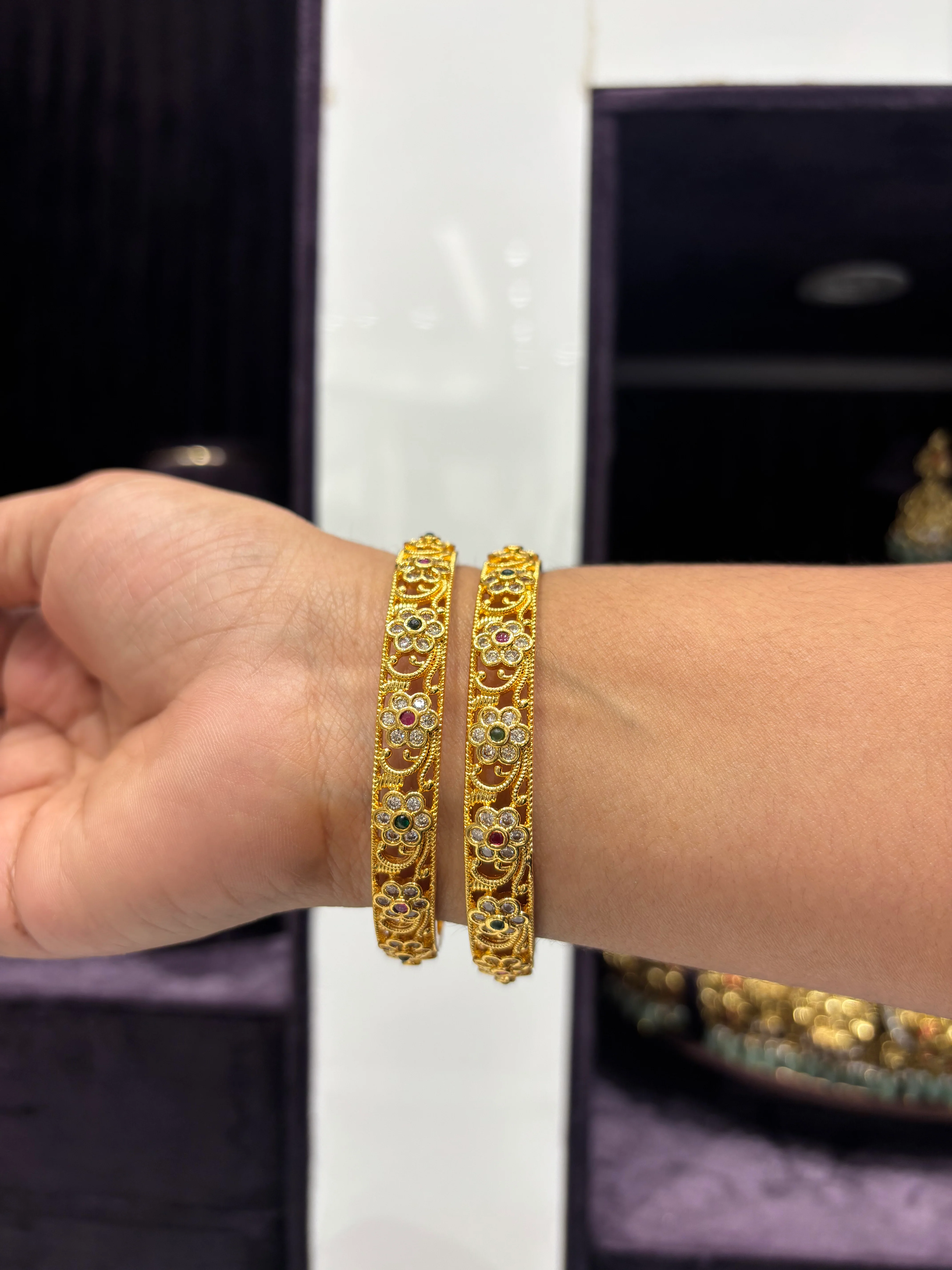 Cz stone bangles